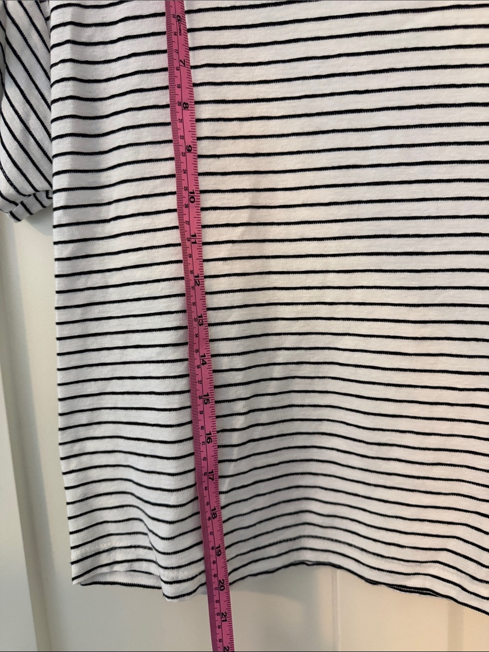 Marine Layer White and Black Striped Short Sleeve Tee - Picture 4 of 4